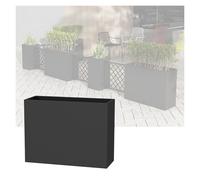 YJEUZCD Rectangulaire Jardinière pour De Plein Air Intérieur, Au Sol Fleur Boîte, Partition, Commercial Patio Porche Jardins Partition Diviseur(Zwart,100x80cm/39.3x31.4in)
