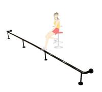 YJEUZCD Rond Tuyau Pied Repos pour Barre, Horizontale Pont Garde-Corps, Commercial sous Le Comptoir Pied Rail Trousse, Porche Extérieur Balcon Clôture(19.7x7.9in/50x20cm)