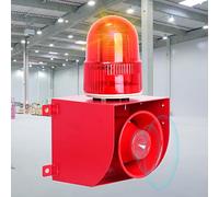 YJINGRUI 220V sirène Alarme intermittente étanche Alarme Industrielle 120dB Son et lumière stroboscopique Alarme 25W