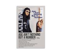 YJJECP Aaliyah. Décoration murale imperméable et moderne avec inscription « Age Ain't Nothing But A Number » pour la maison, le lieu de travail, la maison, facile à installer, style sans cadre, 60 x