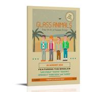 YJJECP Affiche de décoration murale « How to Be A Human Being A Human Being » - Motif animaux en verre - Imperméable - Moderne - Décoration murale - Facile à installer - Style cadre - 60 x 90 cm