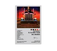 YJJECP Bad Bunny El Último Tour Del MundoAffiche de décoration murale imperméable moderne pour la maison, le lieu de travail, la maison, facile à installer, style sans cadre, 20 x 30 cm