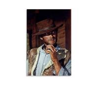 YJJECP Clint EastwoodPoster de décoration murale imperméable moderne pour maison, lieu de travail, décoration murale facile à installer, style sans cadre, 60 x 90 cm