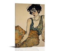 YJJECP Egon SchielePoster de décoration murale imperméable moderne pour la maison, le lieu de travail, décoration murale facile à installer, style cadre, 50 x 75 cm