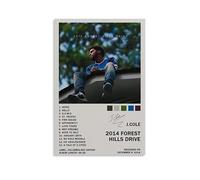 YJJECP J Cole 2014 Forest Hills Drive Décoration murale imperméable moderne pour la maison, le lieu de travail, décoration murale, facile à installer, style sans cadre, 60 x 90 cm