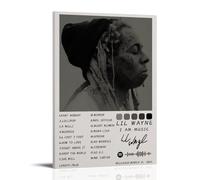 YJJECP Lil Wayne I Am Music Poster de décoration murale imperméable moderne facile à installer, style cadre, 40 x 60 cm