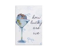 YJJECP Poster décoratif « How Lucky Are WeWall » - Imperméable - Moderne - Pour la maison - Facile à installer - Style sans cadre - 50 x 75 cm