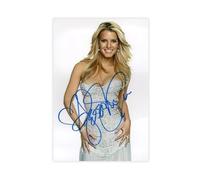 YJJGLZC Poster autographe de Jessica Ann Simpson (3) sur toile - Décoration murale pour salon, chambre à coucher - 40 x 60 cm