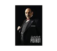 YJJGLZC Poster sur toile Agatha Christie Hercule Poirot - Décoration murale pour salon, chambre à coucher - 50 x 75 cm