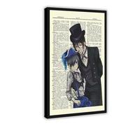 YJJGLZC Poster vintage Black Butler Anime dictionnaire (1) sur toile pour décoration de chambre à coucher, bureau, chambre, cadeau (60 x 90 cm)