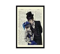 YJJGLZC Poster vintage Black Butler Anime dictionnaire (1) sur toile pour décoration de chambre à coucher, bureau, chambre, cadeau, 50 x 75 cm
