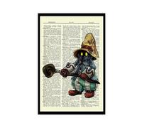 YJJGLZC Poster vintage de dictionnaire Vivi Final Fantasy (1) sur toile pour décoration de chambre à coucher, bureau, chambre, cadeau 40 x 60 cm