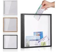 Yjkedfh Boîte À Souvenirs De Voyage, 30x30cm Boîte D'archives D'aventure Avec Fente, Boîte À Argent, Boîte D'ombres Pour Billets, Tirelire Transparente, Boîtes À Cadre Mémoire Pour nirs