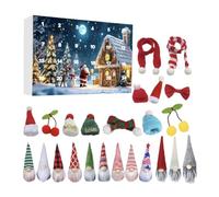 Yjkedfh Calendriers de l'Avent | Set de Compte à Rebours Gnome 24 Jours,Jouet Festif pour Fête Festival Activités Familiales - Enfant Garçon Fille