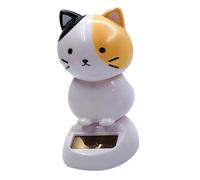Yjkedfh Chat Animal Dansant Solaire, Figurines Danse Solaire, Décoration Tableau Bord Voiture, Solaire Dansante Chat Mignon Qui Bouge La Tête, Cadeau pour Conducteur Et Enfant