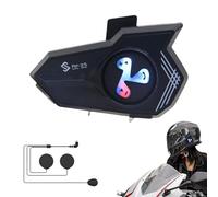 Yjkedfh Kit Oreillette Casque - Système Intercom Intégré pour Casque - Lumière Colorée Assistant Vocal Réduction de Bruit Étanche