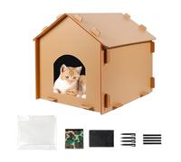 Yjkedfh Maison pour Chat d'Extérieur,Abri Imperméable Jardin pour Chaton - Zone De Sommeil Amovible Isolée pour Voyage Terrasse Balcon Hiver Été