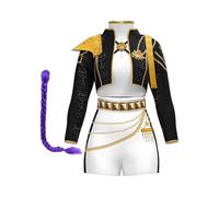 Yjkedfh Rumii Cosplay Costume | Black Gold Dress Suit Uniforms Stage Performance Outfit And Wig | Christmas Halloween Carnival Party Stage Performance Costumes Kids