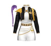 Yjkedfh Rumii Cosplay Costume | Black Gold Dress Suit Uniforms Stage Performance Outfit And Wig | Christmas Halloween Carnival Party Stage Performance Costumes Kids