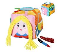 Yjkedfh Sensory Busy Box,Apprentissages Sensoriels - Jouets d'Éveil avec Fermetures Éclair, Boutons et Lacets pour | pour Le Développement par Le Jeu Quotidien à la Maison, en Classe et à la