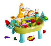 Yjkedfh Table d'Activité Aquatique pour Tout-Petit | Table d'Activités d'eau Extérieure pour Tout-Petits,Jeu de Rôle Cuisine avec Pêche pour Jardin Crèche École Camping Plage