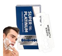 Yjkedfh Têtes De Rasoir De Rechange | 10 Pièces Têtes De Rasoir En Acier Inoxydable Double Face | Accessoires De Toilette Sécurité Rasage Pour Salon Maison Voyage