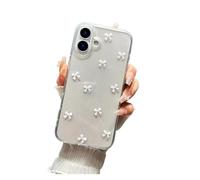 YJKJHAIG Coque pour IPhone 16, Coque Pailletée avec Nœud Papillon 3D pour IPhone 16 15 14 13 12 11 Pro Max Plus Mini Korean Girl Soft Cover Epoxy Clear Shell(White,for iPhone 12)