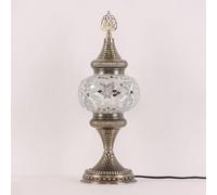 Yjmgrowing Lampe de Table mosaïque Turque Marocaine Faite à la Main, lumière de Bureau en Verre coloré, décoration, Lampe de Chevet pour Chambre, Salon, café, Bar,F