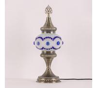 Yjmgrowing Lampe de Table mosaïque Turque Marocaine Faite à la Main, lumière de Bureau en Verre coloré, décoration, Lampe de Chevet pour Chambre, Salon, café, Bar,B