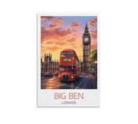YJNENG Impression sur toile Big Ben Londres - Décoration murale moderne - 20 x 30 cm