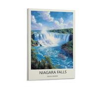 YJNENG Impression sur toile Chutes du Niagara aux États-Unis et au Canada - Décoration murale familiale moderne - 40 x 60 cm