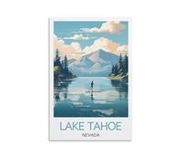 YJNENG Impression sur toile du lac Tahoe Nevada - Décoration murale moderne - Poster décoratif familial - 40 x 60 cm
