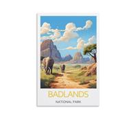 YJNENG Impression sur toile du parc national des Badlands - Décoration murale moderne - 40 x 60 cm