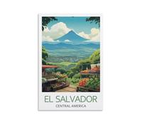 YJNENG Impression sur toile El Salvador Amérique centrale - Décoration murale moderne - Affiche décorative familiale - 30 x 45 cm