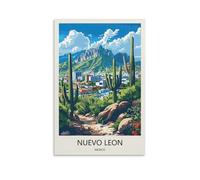 YJNENG Impression sur toile NUEVO LEON MEXICO - Décoration murale moderne - Poster décoratif familial - 20 x 30 cm
