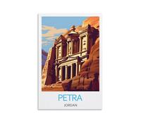 YJNENG Impression sur toile Petra Jordan - Décoration murale moderne - Poster décoratif familial - 20 x 30 cm