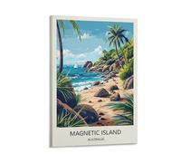 YJNENG Impression sur toile représentant une île magnétique d'Australie - Décoration murale moderne - 20 x 30 cm