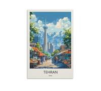 YJNENG Impression sur toile Téhéran Iran - Décoration murale moderne - Affiche décorative familiale - 60 x 90 cm