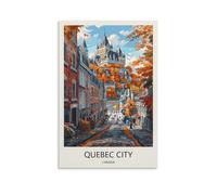YJNENG Impression sur toile Ville de Québec Canada - Décoration murale moderne - Poster décoratif familial - 20 x 30 cm