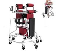 yjnhxns Marcheurs pour Adultes, réadaptation Portable pour hémiplégie, entraînement des Membres inférieurs, Marcheur médical Debout, Hauteur réglable, 8 Roues Anti-Renversement