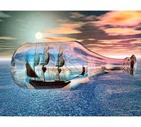 YJPZZG Puzzle éDucatif De 3000 PièCes Verre, Bateau Puzzles en Bois pour Adultes,Puzzle 3D Jeu DéCoration De Collection De Jeux De Famille Taille finie 122×81cm