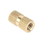 YJQHODY Écrous filetés moletés en laiton moulés par injection, 100/50/10 pièces, M1 à M10(6MM*M2.5)
