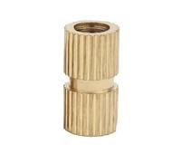 YJQHODY Inserts de fixation filetés en laiton, 10/25/50 pièces, écrous filetés moletés moulés en cuivre femelle(M6X6X8MM)
