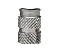 YJQHODY Inserts filetés thermofusibles, écrous métalliques à bride avec poignée moletée, insert en acier inoxydable 304 for plastiques(8MM*M10*12.25MM)