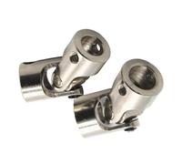 YJQHODY Lot de 2 joints universels à tube rond, joint de cardan en métal anti-fatigue for connecteur de moteur et bateau RC(8mm*10mm)