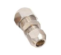 YJQHODY Raccord en cuivre avec écrou de serrage double droit, 4-16 mm, ensemble de colliers de serrage doubles for tuyaux en laiton, connecteur de tube, 1 pièce(8mm*8mm)