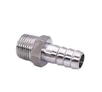 YJQHODY Raccord réducteur de tuyau à filetage mâle vers cannelé, raccord de tuyau d'eau en acier inoxydable avec joint pagode, 1 pièce(19MM*1/2INCH)