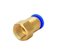 YJQHODY Raccords de Tubes Droits en Laiton, 10 pièces, connecteur pneumatique PCF, raccord Rapide à Filetage Femelle BSP(12x12.7mm)