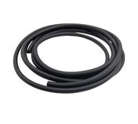 YJQHODY Tube en caoutchouc à bout rond de qualité supérieure, bonne résistance, 1 mètre x 2 mm x 4 mm, tube en silicone creux rouge/bleu, 1 pièce(Black)