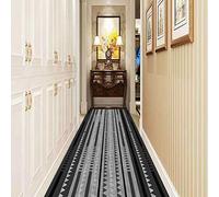 YJRBZ Tapis de Surface Runner Anti-Glissement de Tapis très Long Tapis de Plancher Tapis de Plancher Tapis d'escalier pour Salon Chambre à Coucher Cuisine Cuisine, Noir/Gris (Size : 100×250cm)